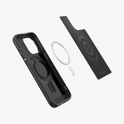 ACS06597 - iPhone 15 Pro Max Case Mag Armor (MagFit) in matte black showing the back